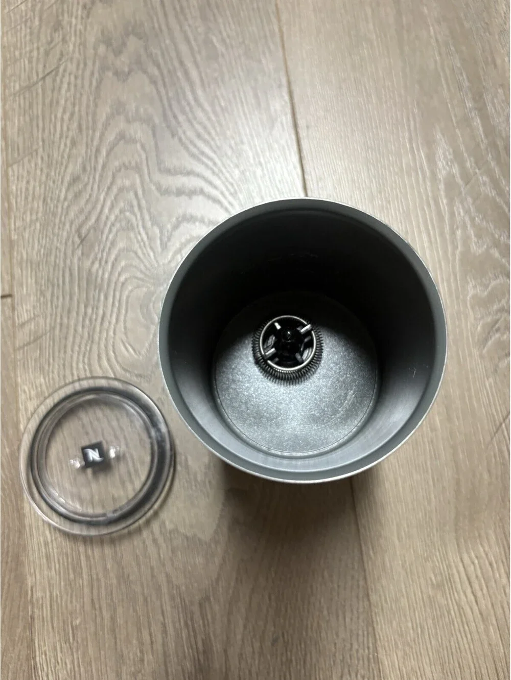 Nespresso Aeroccino Milk Frother Black With Lid & Whisk 3694 Tested No Base